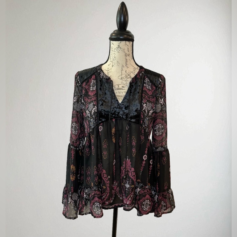Knox Rose Sheer Boho Blouse